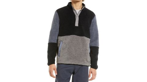 BP. Men's High-Pile Fleece Quarter-Snap Pullover