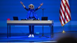 DJ Cassidy performing at the 2024 Democratic National Convention in Chicago on August 20.