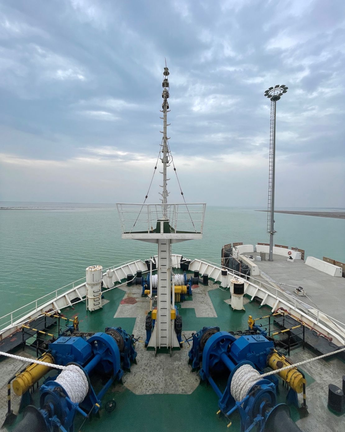 Crossing the Caspian aboard the Ro-Ro cargo ship.