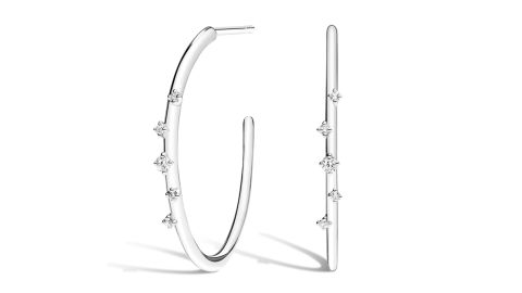 Amara Earth Brilliant diamond hoop earrings
