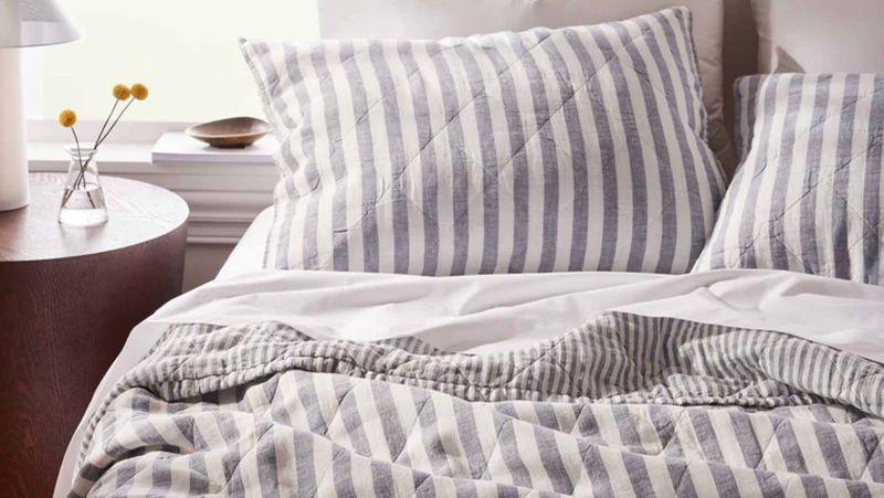 BROOKLINEN☆ BUNDLE Linen sheet set cream & Duvet retailer cover set-Terracota