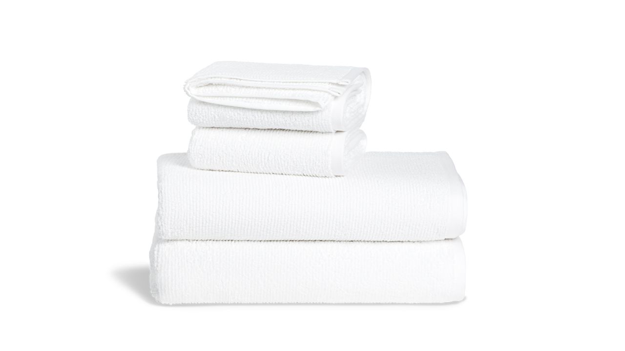 Organic Block Rib Towel, Soft organic cotton bath towel