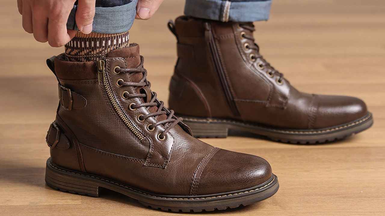 Best fall boots for men Bruno Marc moto boots