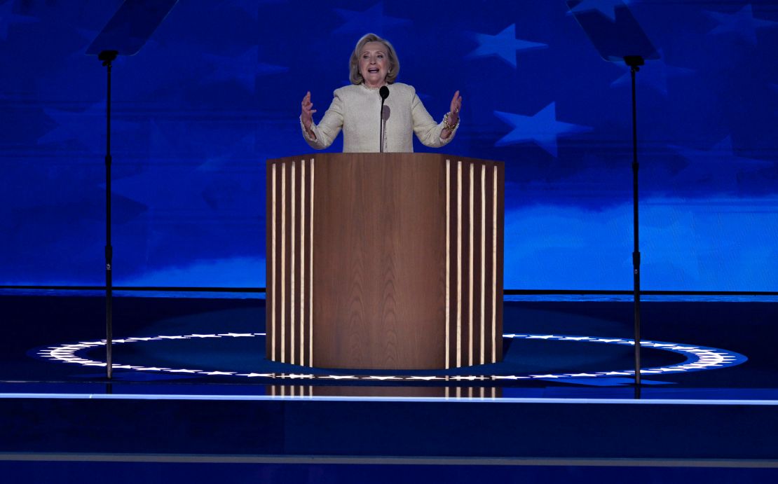 Hillary Clinton at the Democratic National Convention in Chicago Monday.