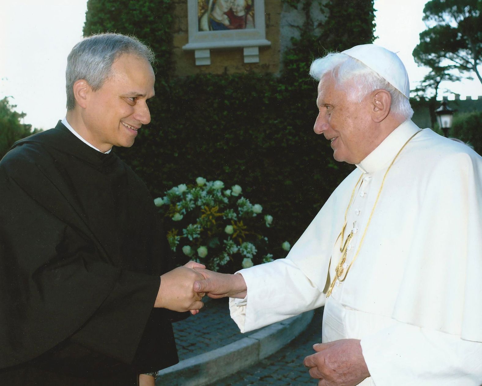 Leo meets with Pope Benedict XVI in this undated photo.