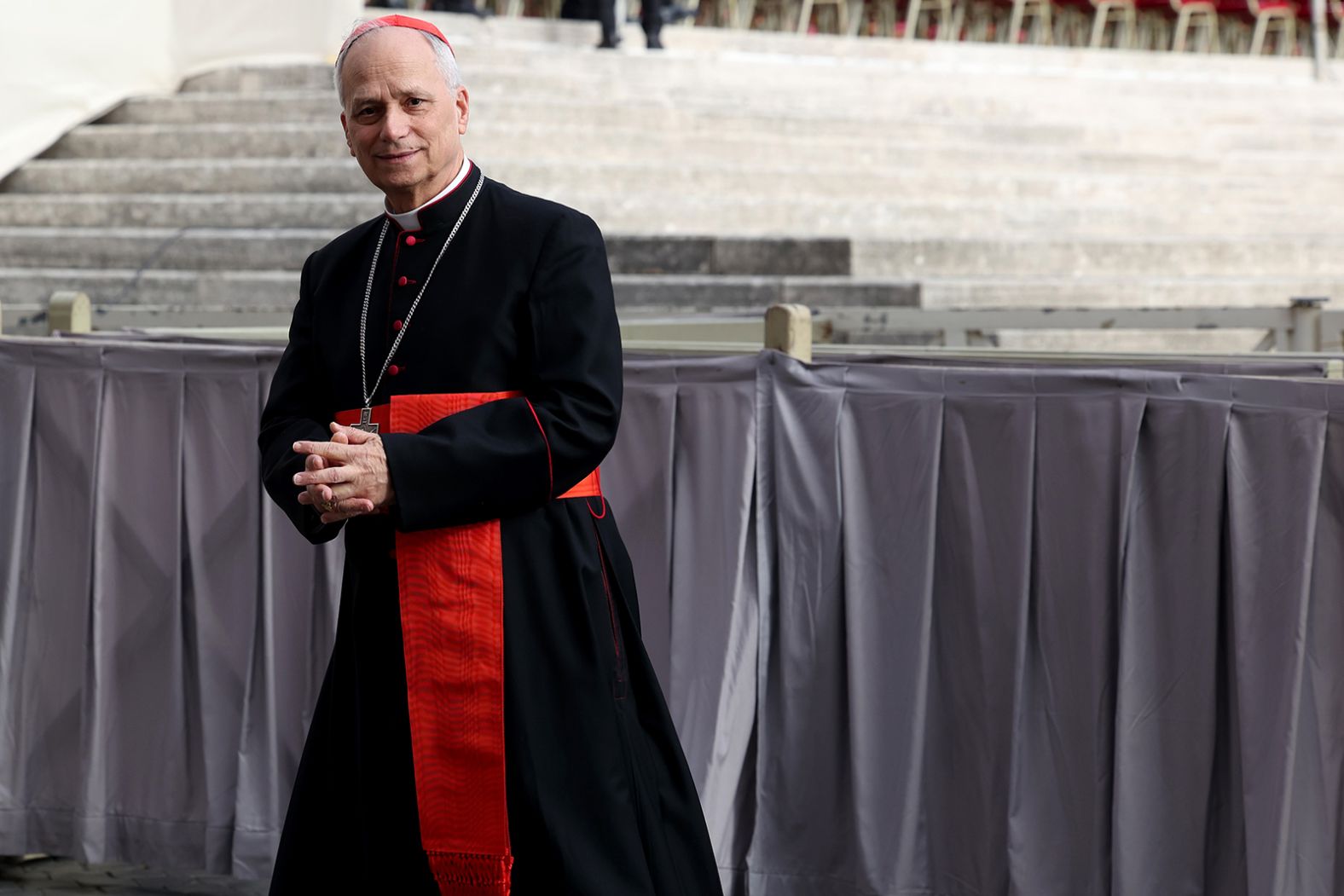 Leo attends the funeral of Pope Francis in April 2025.