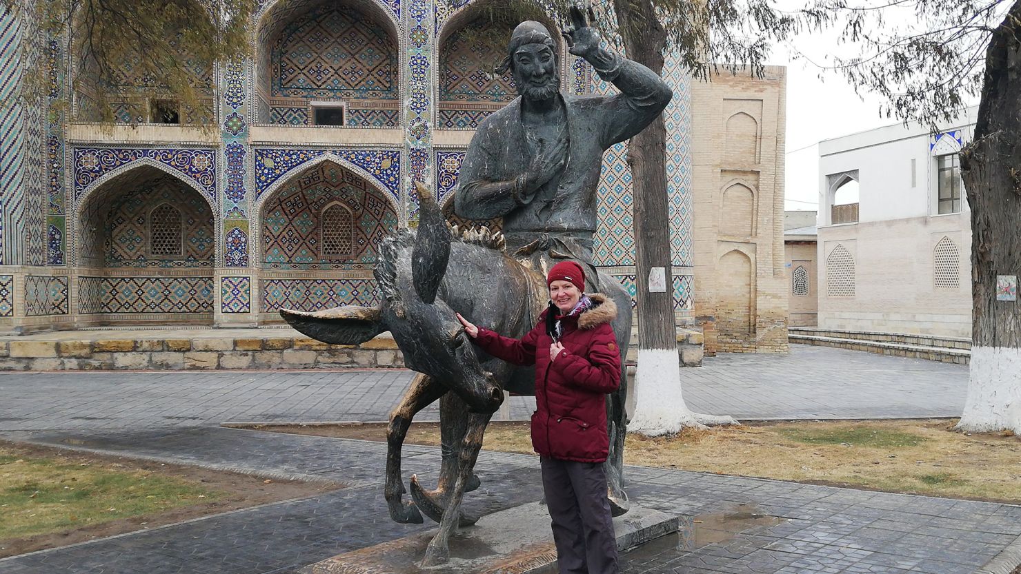 Teacher Zora Keffer, pictured in Bukhara, moved to Uzbekistan with her husband Dave in 2020 when they were both offered job positions in the country.