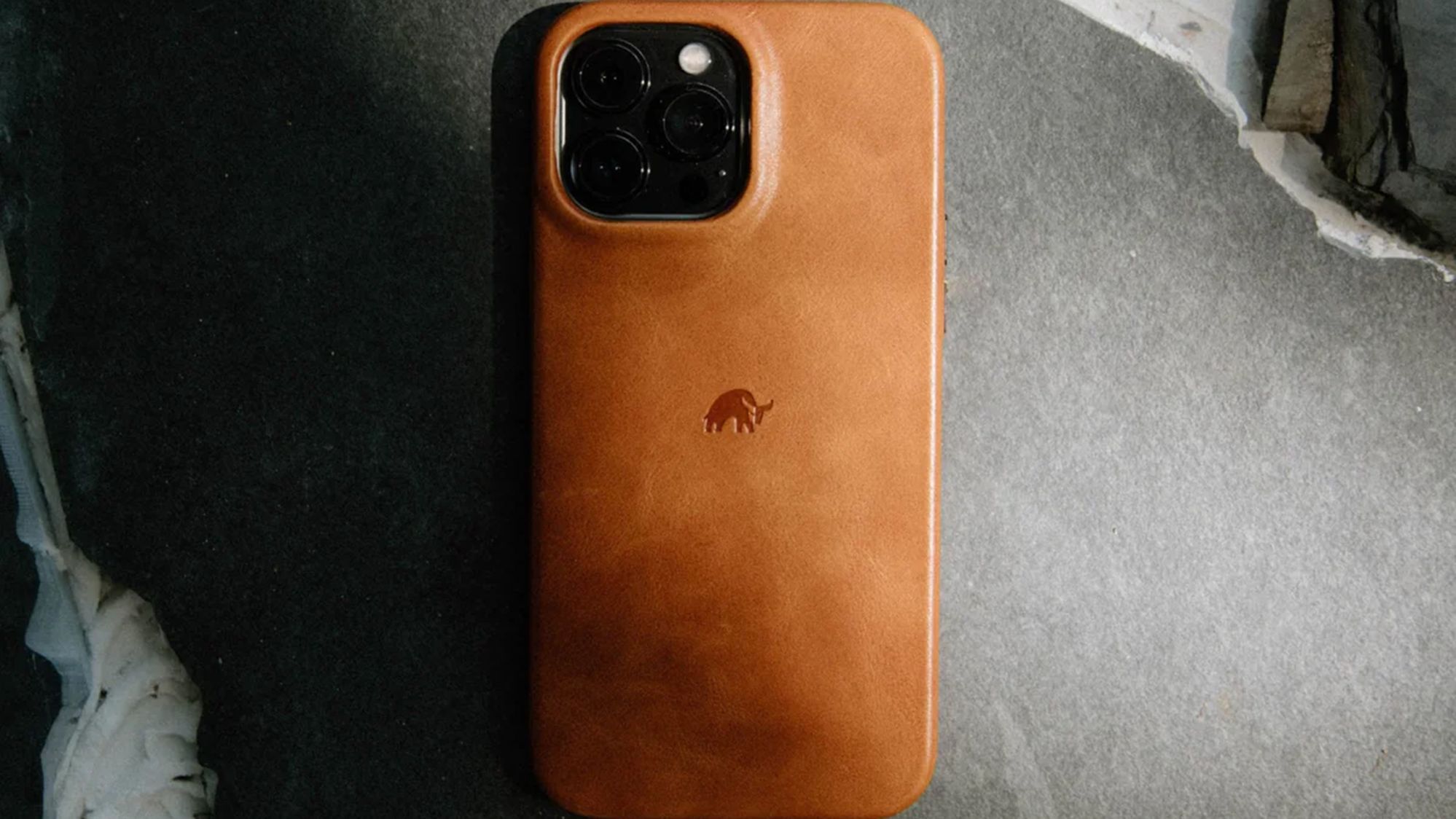 Orange Luxury Logo iPhone 15 Pro Clear Case
