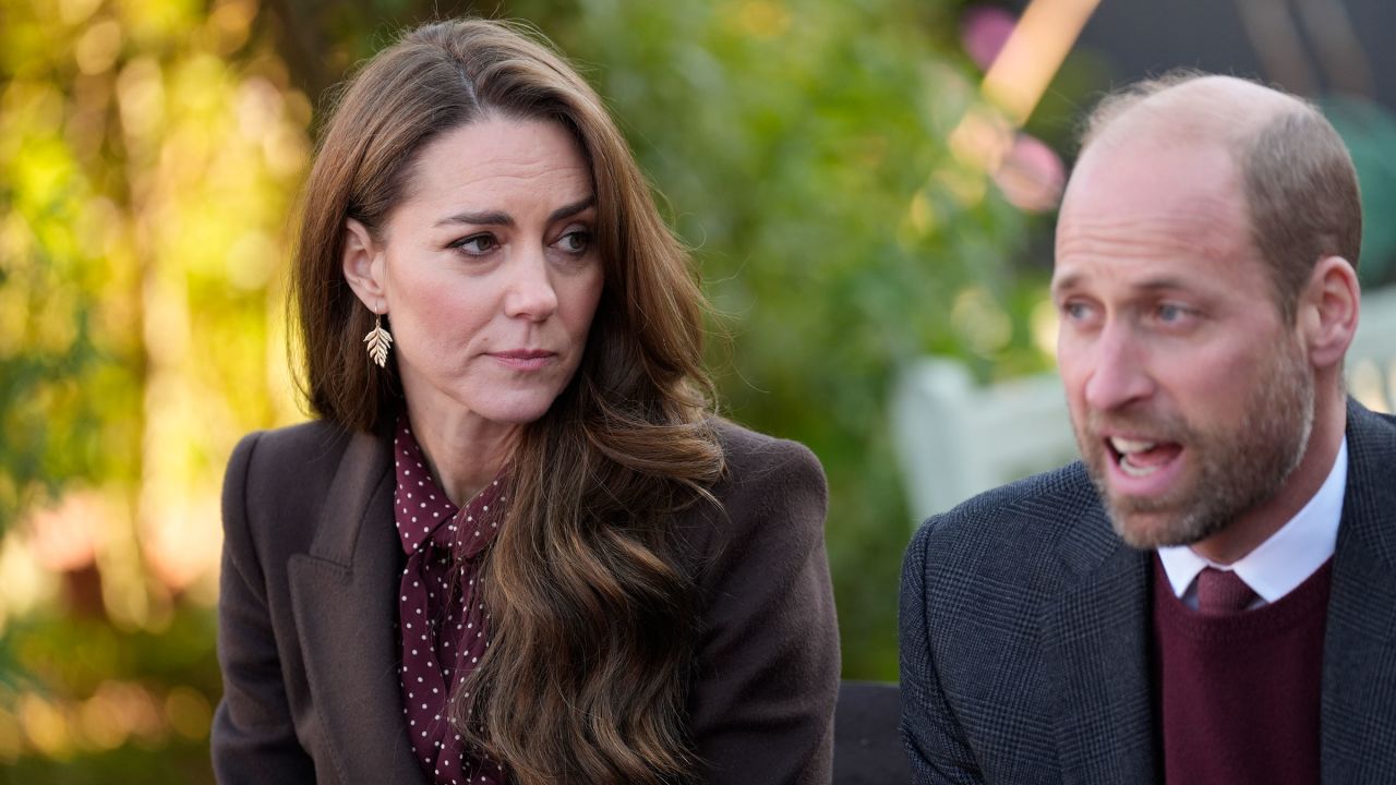 William and Kate speak to emergency services responders on Thursday during a surprise visit to Southport to meet rescue workers and the families of those caught up in the Southport knife attack earlier this year.