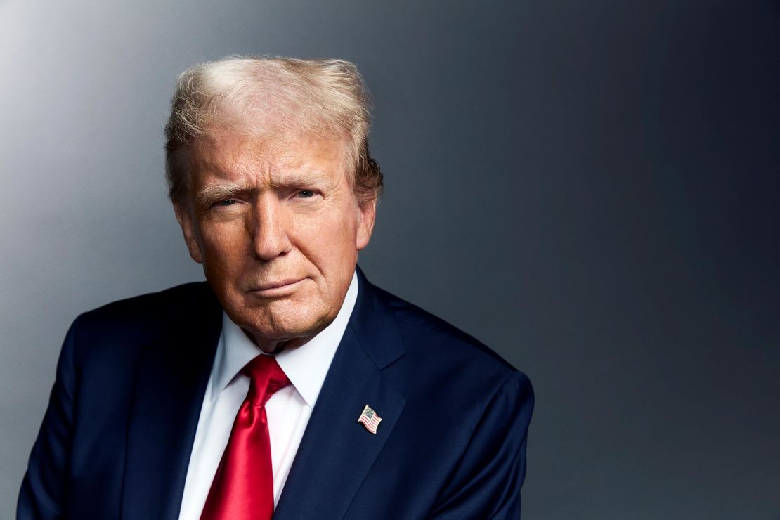 Former President Donald Trump poses for a photo with CNN and Warner Bros. Discovery in Atlanta on June 27.