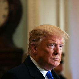 In this March 2019 photo, then-President Donald Trump visits the US Capitol in Washington, DC. 