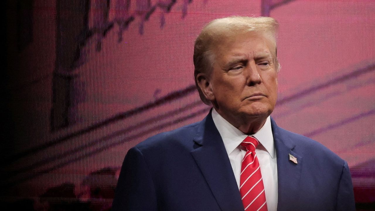Former President and Republican presidential candidate Donald Trump attends the annual National Rifle Association meeting in Dallas, Texas, on May 18.