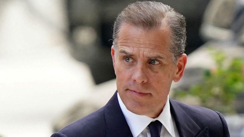 Hunter Biden arrives at the federal court on the opening day of his trial on criminal gun charges in Wilmington, Delaware, on June 3.