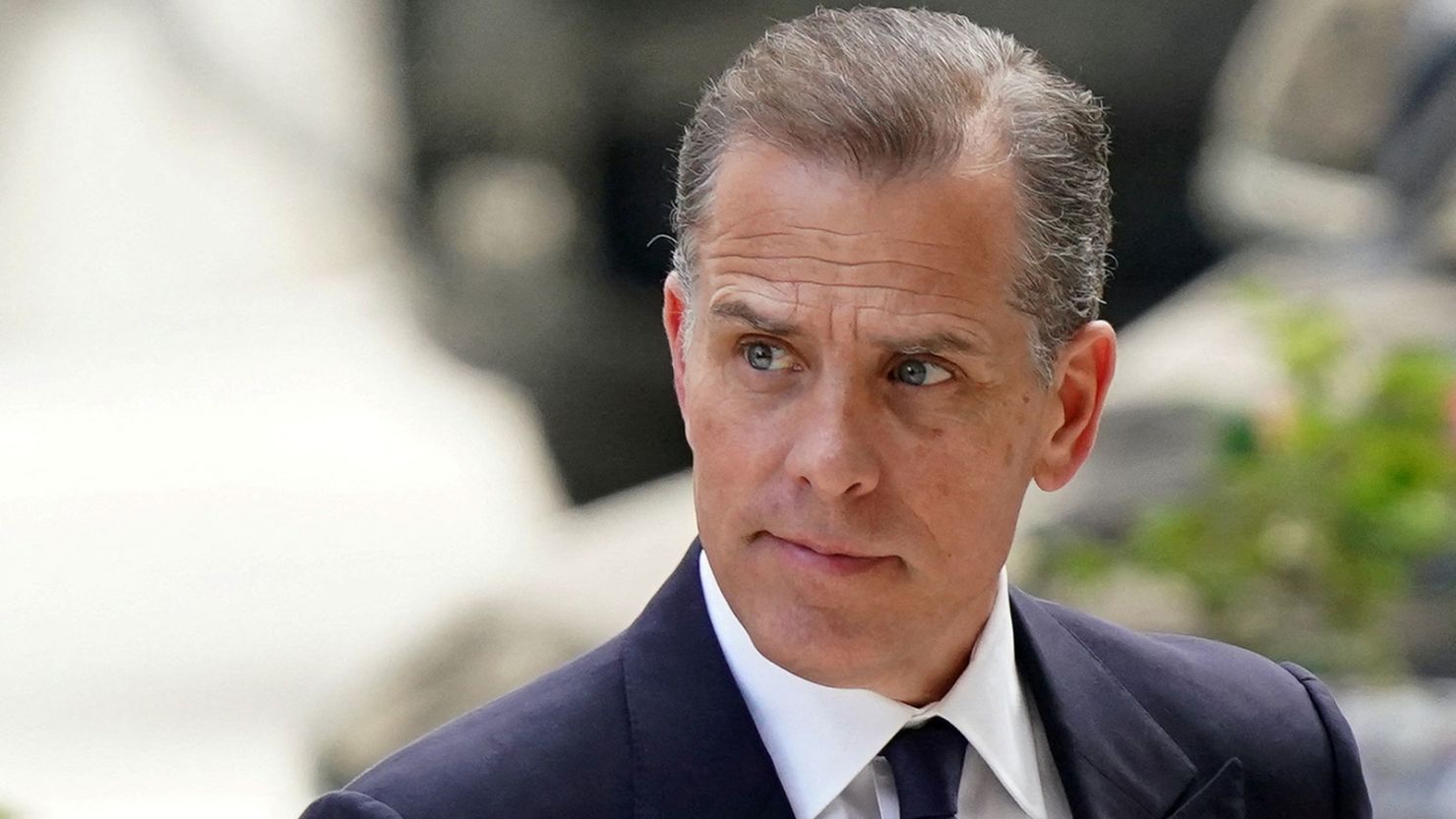 Hunter Biden arrives at the federal court on the opening day of his trial on criminal gun charges in Wilmington, Delaware, on June 3.