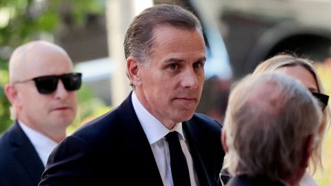 Hunter Biden arrives at the federal court for his trial on criminal gun charges in Wilmington, Delaware, on June 10.