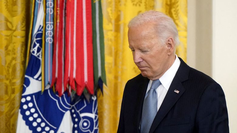 President Joe Biden attends a ceremony at the White House in Washington, DC, on July 3.