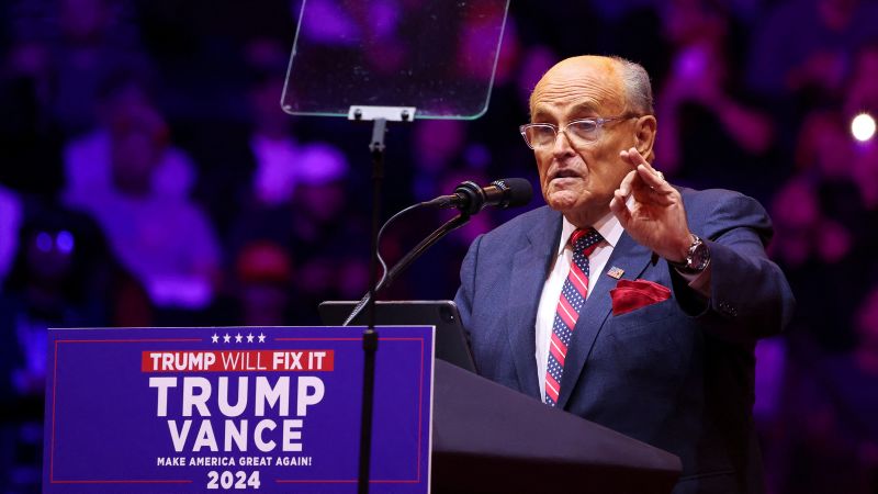 Judge to determine whether Rudy Giuliani must turn over his $3.5 million Florida condo to the election workers he defamed