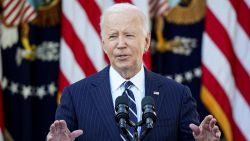 President Joe Biden delivers remarks on the 2024 election results and the upcoming presidential transition of power, in the Rose Garden of the White House in Washington, DC, on Novmeber 7.