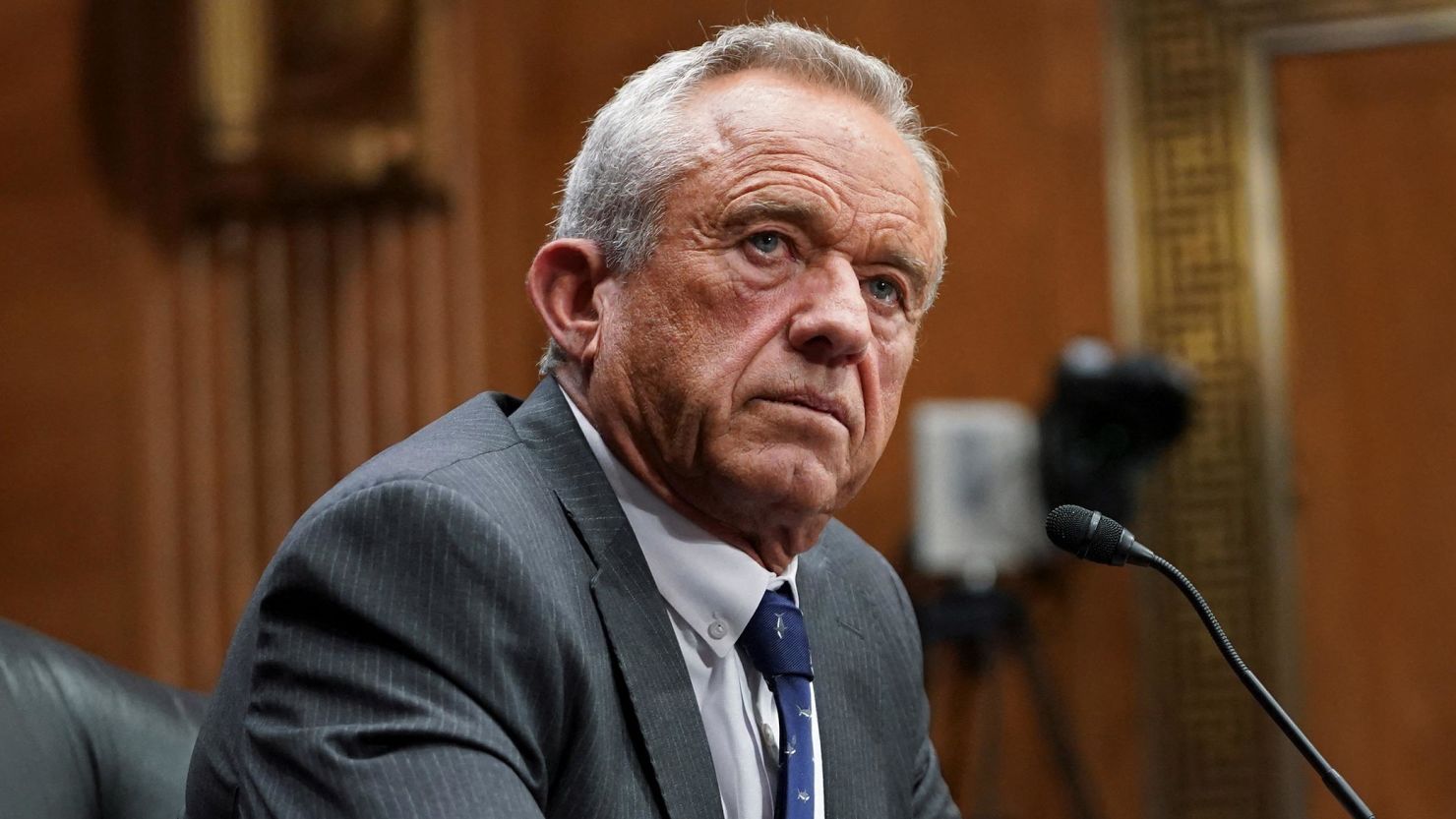 Robert F. Kennedy Jr. testifies before a Senate Health, Education, Labor, and Pensions (HELP) Committee confirmation hearing on Capitol Hill in Washington, DC, on January 30.