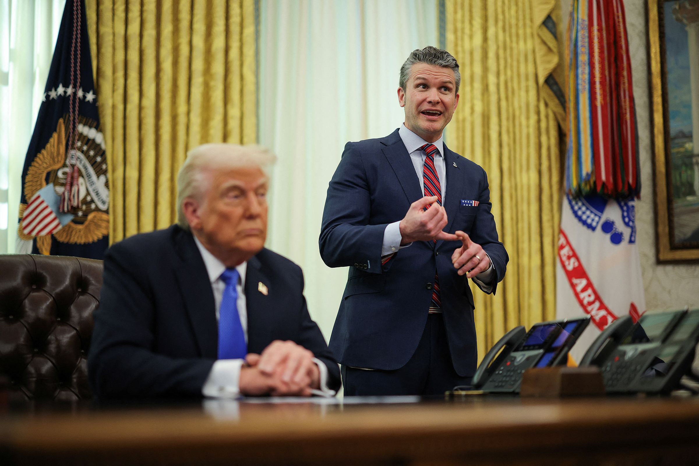 Reporter asks Trump about White House officials mistakenly adding reporter  to group chat