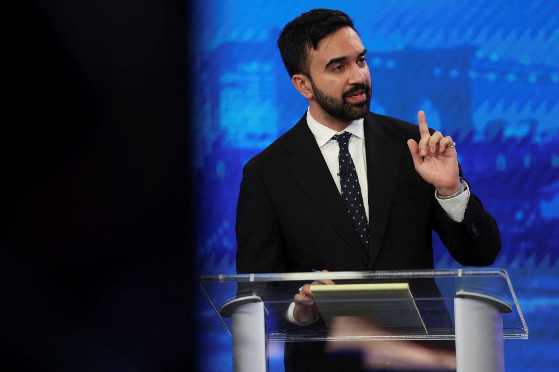 Democratic mayoral candidate Zohran Mamdani speaks during a Democratic mayoral primary debate on June 4 in New York.