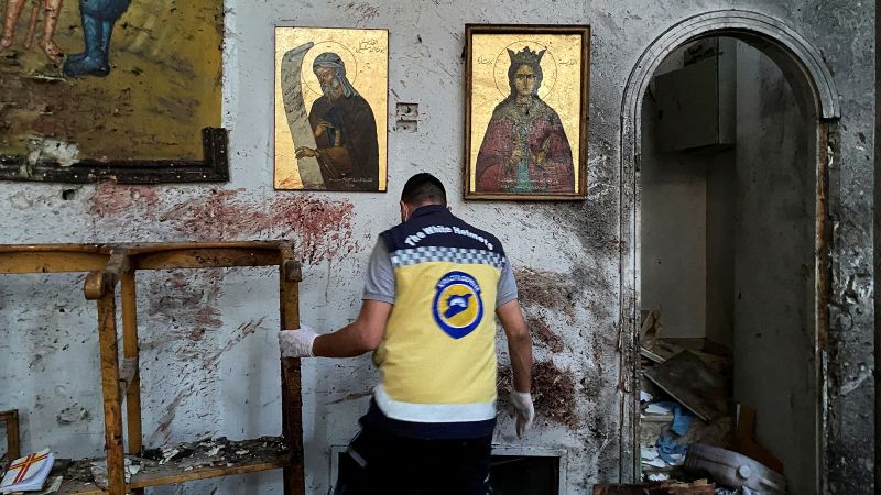 Suicide bomber attack on church in Syria kills at least 20 people