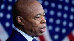 New York City Mayor Eric Adams speaks during a press conference at City Hall in Manhattan in New York City on June 3.