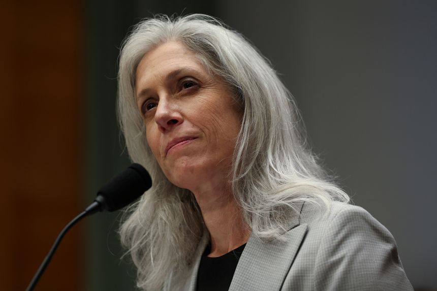 Susan Monarez testifies before a Senate Health, Education, Labor, and Pensions Committee confirmation hearing on Capitol Hill in Washington, DC, on June 25.