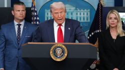 President Donald Trump speaks to the press about deploying federal law enforcement agents in Washington to bolster the local police presence, in the Press Briefing Room at the White House, in Washington DC on August 11.