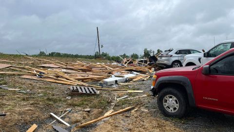 This photo from the Washington County Sheriff's Office in Kentucky shows severe tornado damage.