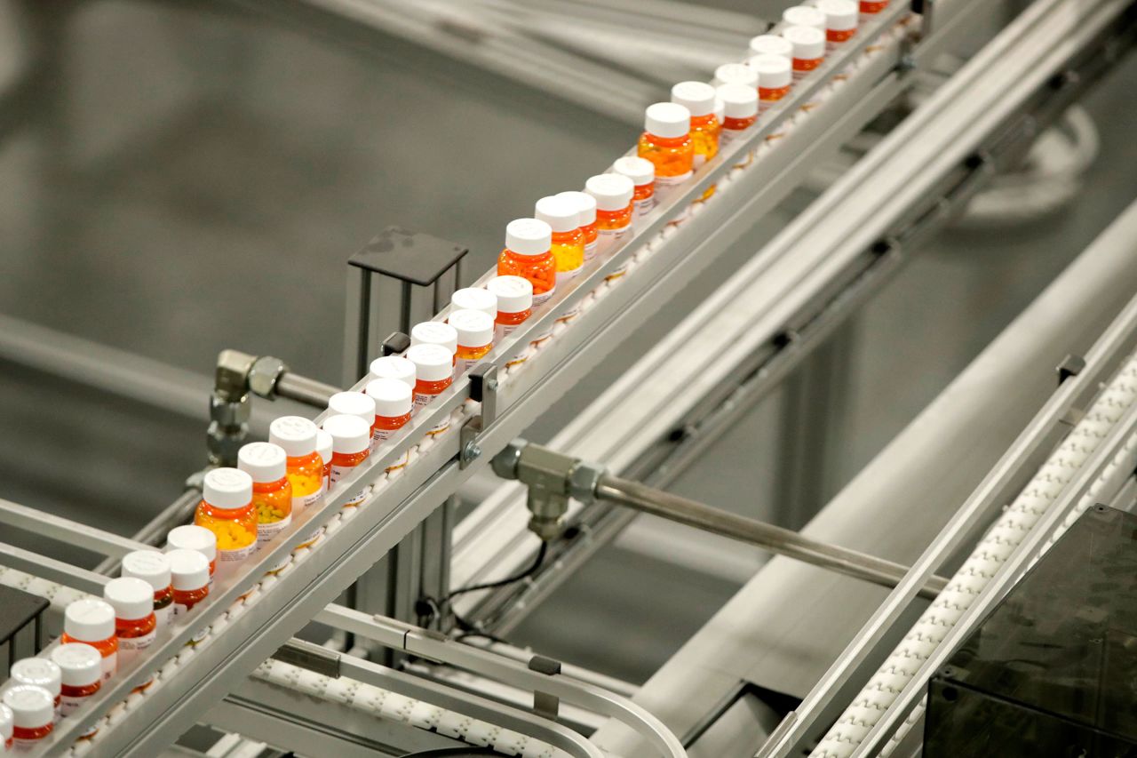 This 2018 phoo shows bottles of medicine at a mail-in pharmacy arehouse in Florence, New Jersey. 