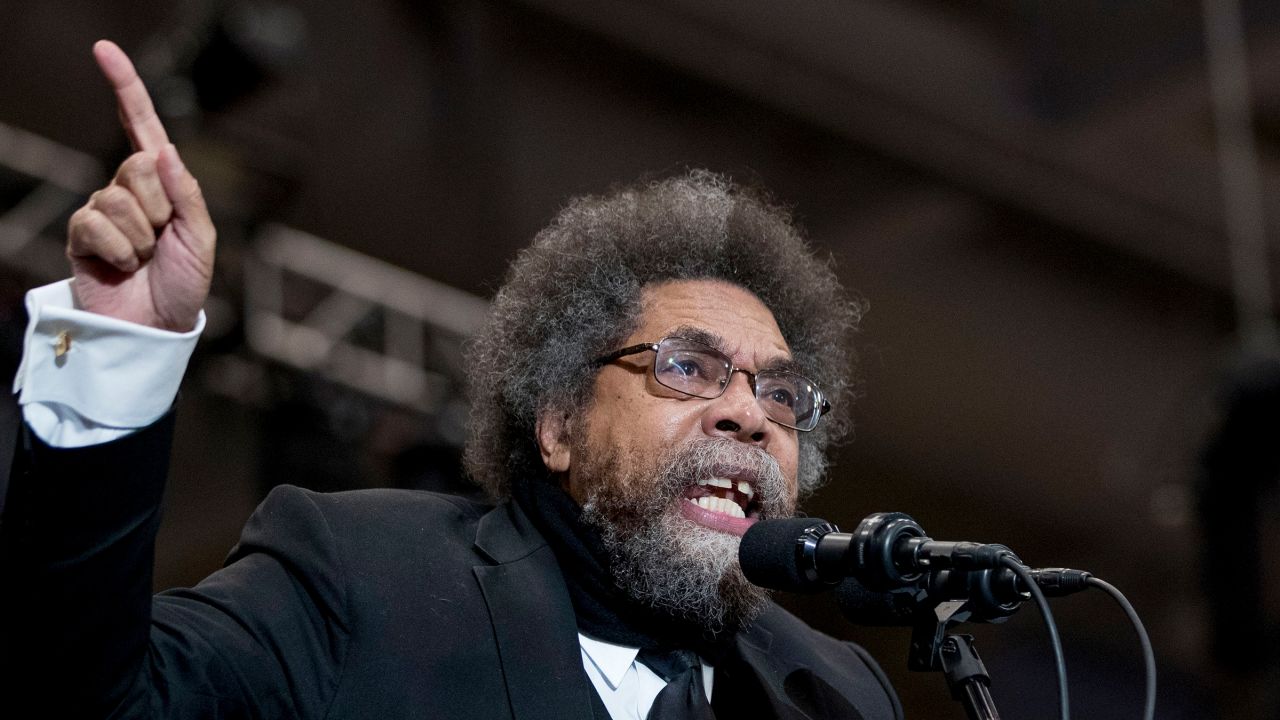 This February 2020 photo shows Cornel West at the Whittemore Center Arena at the University of New Hampshire in Durham, New Hampshire. 
