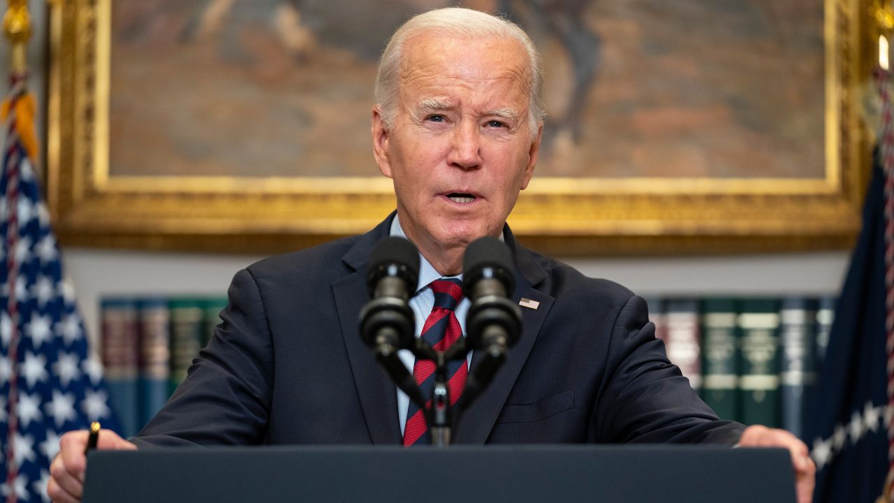 In this October 2023 photo, President Joe Biden speaks on student loan debt forgiveness in the White House in Washington, DC.