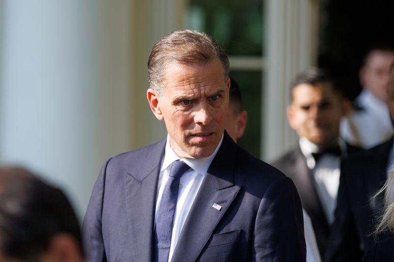 Hunter Biden attends a reception celebrating Jewish American Heritage Month Event in the Rose Garden at the White House in Washington, DC, on May 21, 2024.