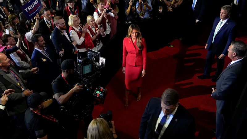 Melania Trump was paid for a rare appearance at a political event. It is unclear who wrote the unusual six-figure check