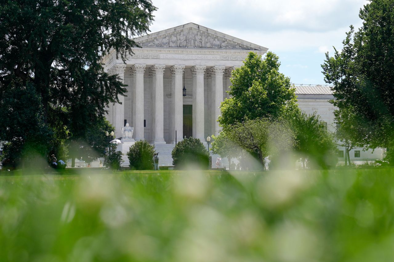 The US Supreme Court is viewed from the lawn of the US Capitol, June 20, in Washington, DC.