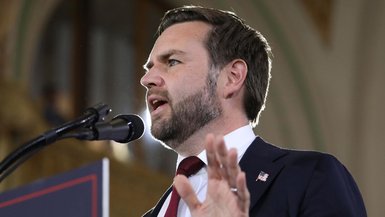 Sen. JD Vance speaks at a campaign event at The Pennsylvanian in Pittsburgh on Thursday, October 17. 