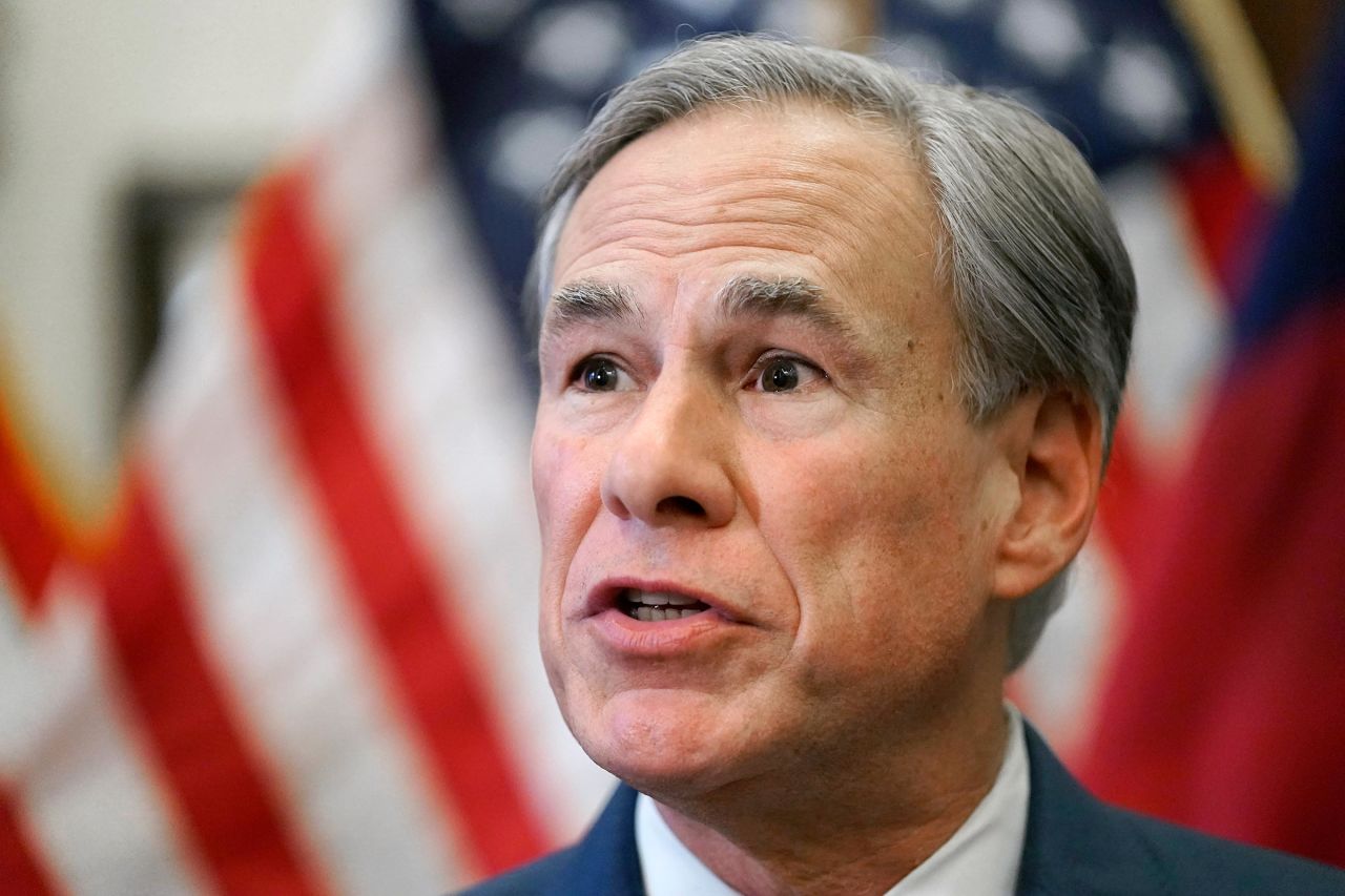 Texas Gov. Greg Abbott speaks at a news conference in Austin, Texas on June 8, 2021.