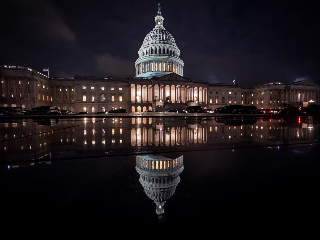 O edifício do Capitólio dos EUA em 20 de dezembro de 2024, em Washington, DC.