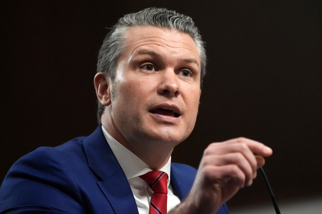 Pete Hegseth appears before the Senate Armed Services Committee for his confirmation hearing at the US Capitol in Washington, DC, on Tuesday, January 14, 2025. 