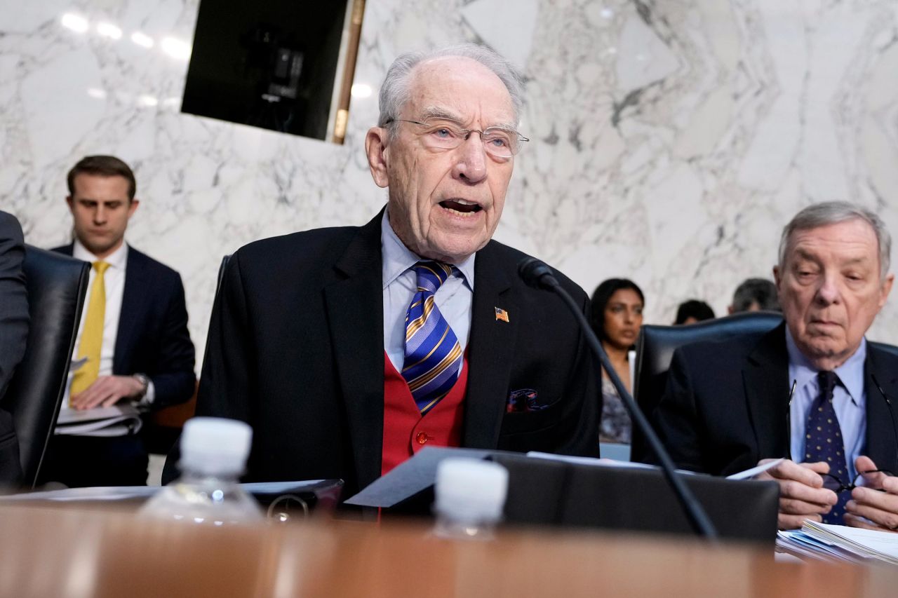 Sen. Chuck Grassley at the Capitol in Washington, DC, on Thursday, January 30.