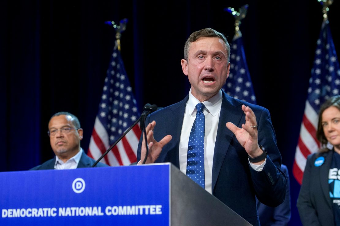 Ken Martin speaks after winning the vote to become DNC chairman at the Democratic National Committee Winter Meeting in National Harbor, Maryland, on February 1.