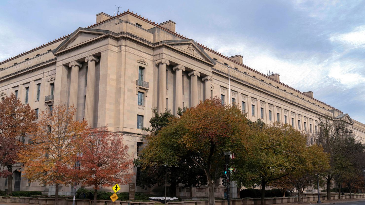 The US Department of Justice building is seen in Washington, DC, in December 2024. 