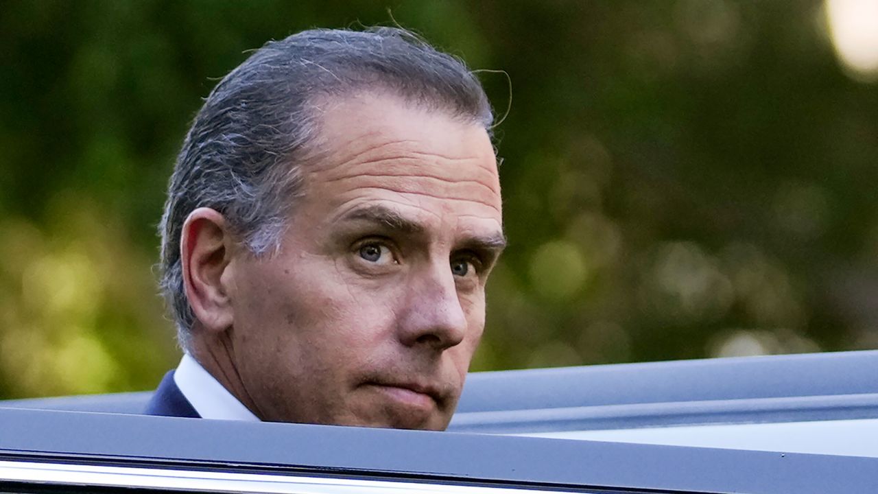 Hunter Biden steps into a vehicle as he leaves federal court on September 5, 2024, in Los Angeles.