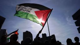 Protesters rally in support of detained Palestinian activist Mahmoud Khalil in March in New York.