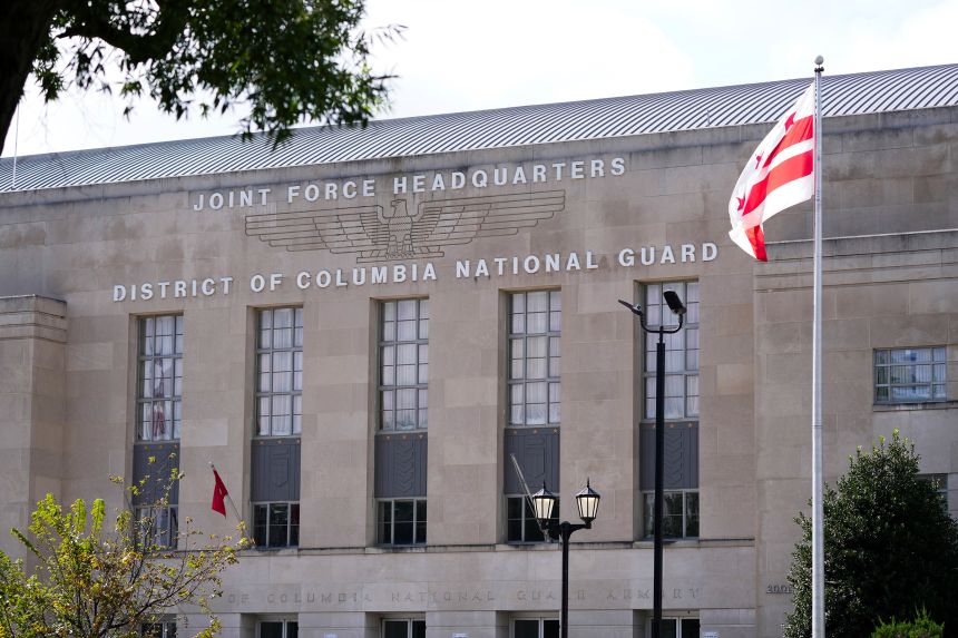 The District of Columbia National Guard Headquarters is seen in Washington, DC, on August 11.