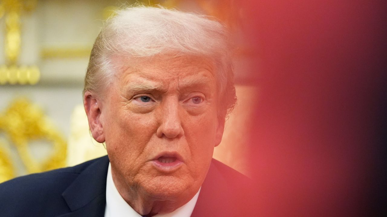 President Donald Trump meets with NATO Secretary General Mark Rutte in the Oval Office of the White House, Wednesday, Oct. 22, 2025, in Washington.