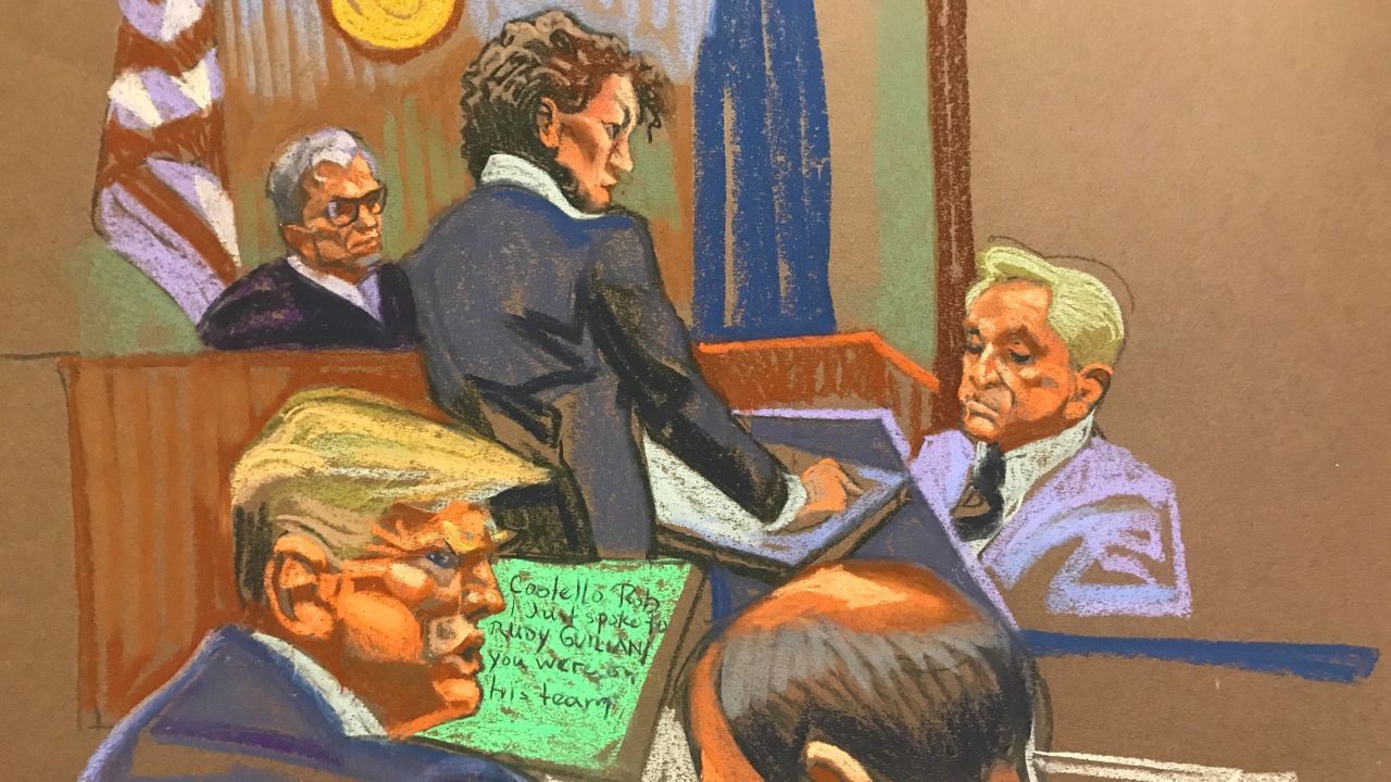 Final defense witness in Trump hush money case, Robert Costello, questioned by prosecutor Susan Hoffinger.