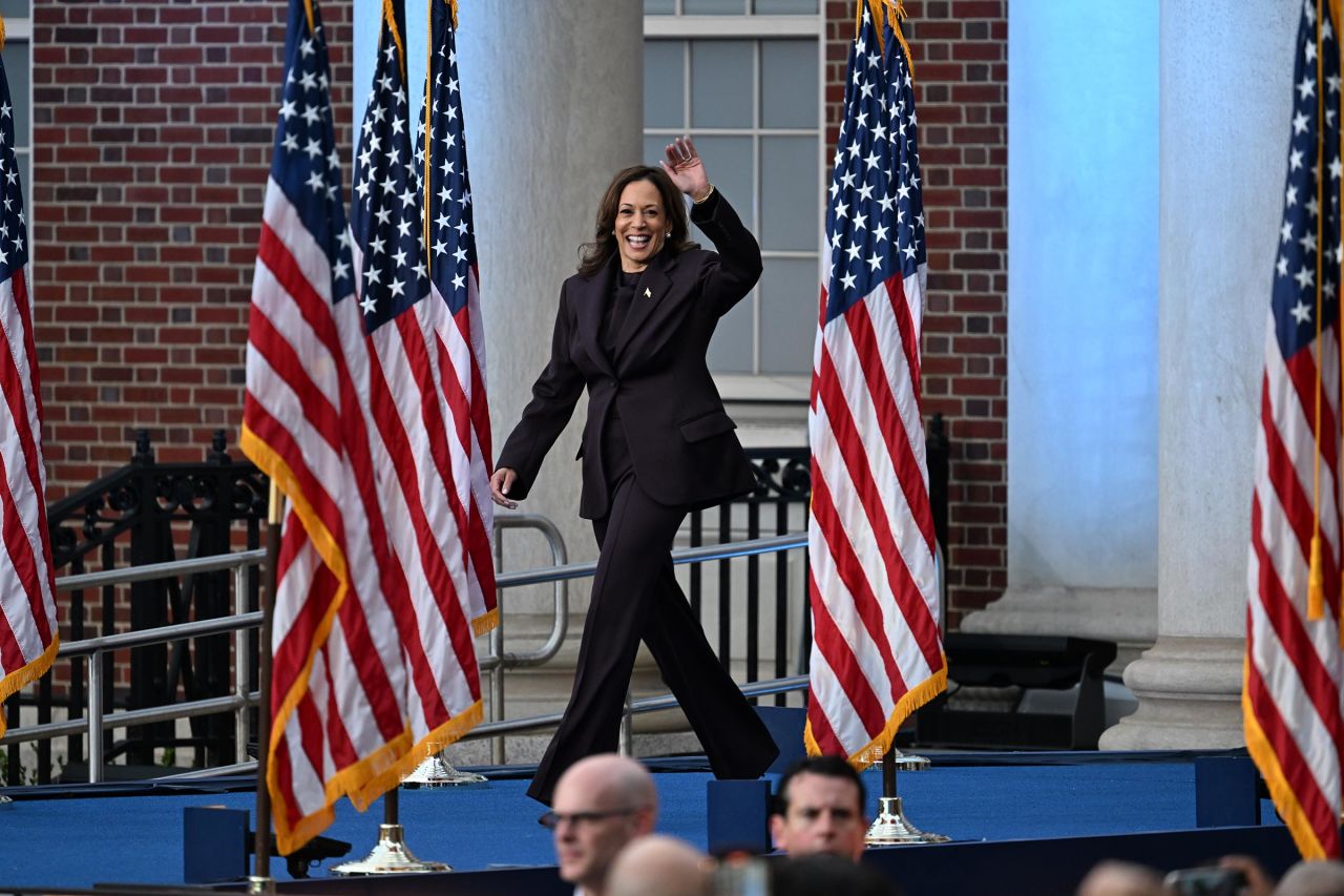 Harris at Howard University in Washington, DC, on November 6.