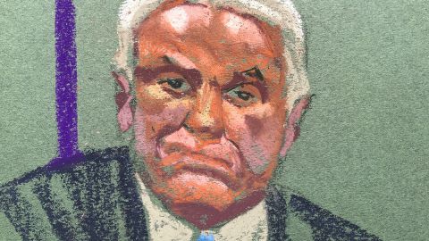 Robert Costello, a lawyer who advised Michael Cohen, is seen in this court sketch from Monday.